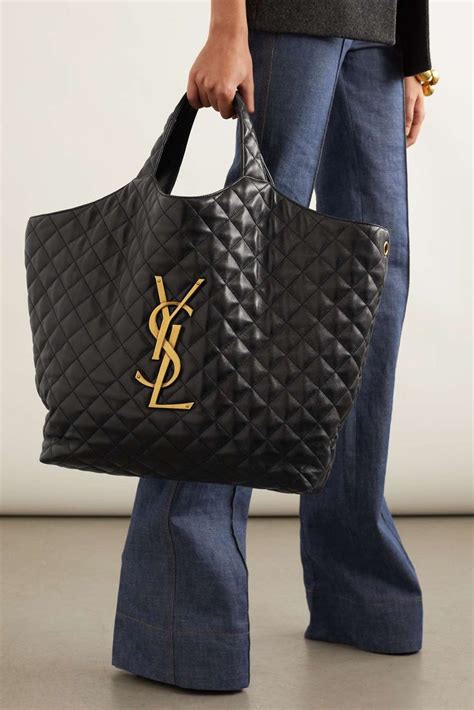 vintage ysl black bag|ysl large quilted tote bag.